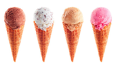 
ice cream with 4 flavors