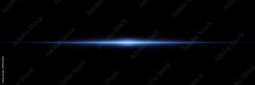 Wall mural laser beams, horizontal light rays. particle motion effect. magic of moving fast lines. special effe