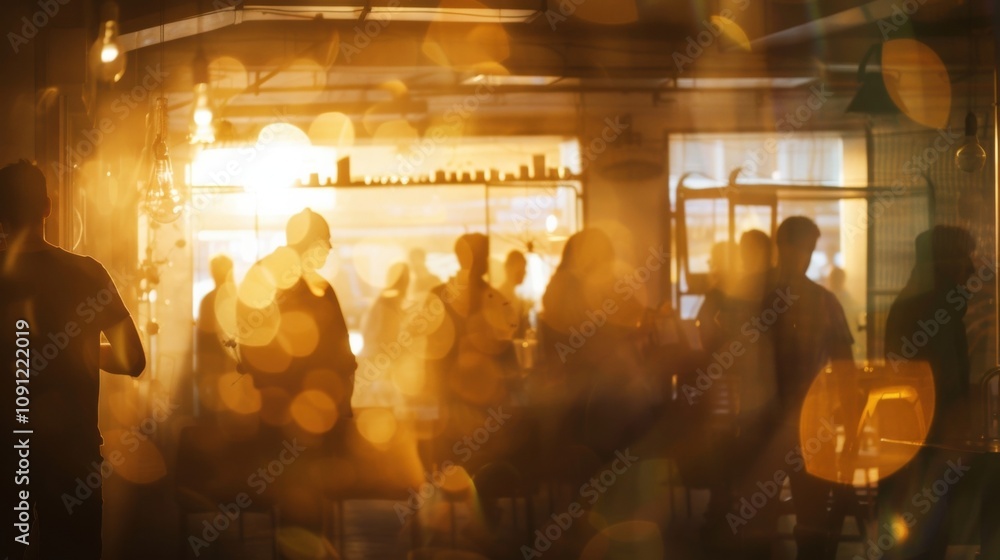 Poster a hazy scene of people frantically scouring every corner for hidden objects in the indoor escape roo