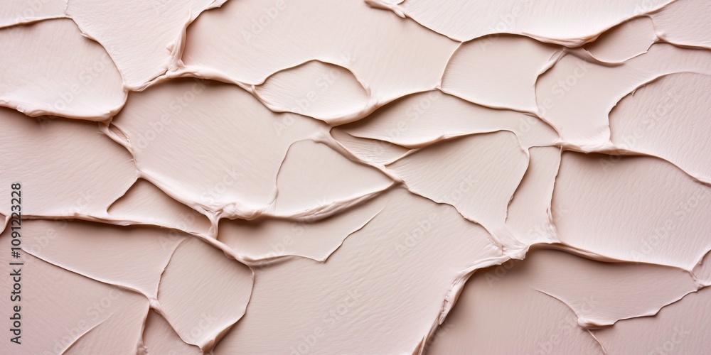 Poster unique abstract texture backdrop featuring layers and cracks in soft light beige tones.