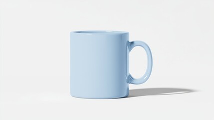 Fototapeta premium Creating a cozy atmosphere with a soft blue mug home kitchen drinkware minimalist design close-up comfort