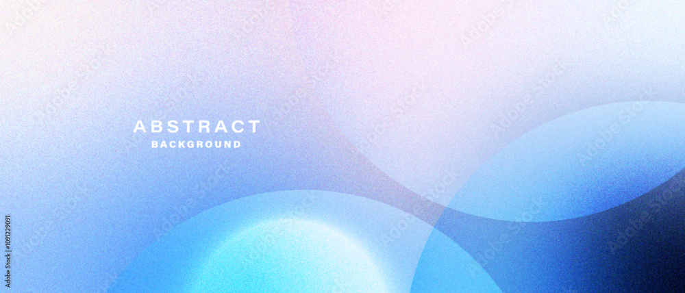 Poster Gradient pastel abstract background with circular shapes.