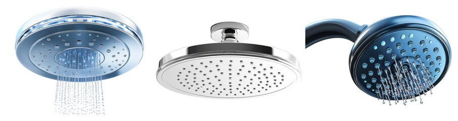 Modern Shower Heads with Transparent Background