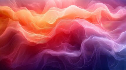 Obraz premium Abstract Flowing Pink Orange Purple Waves Background