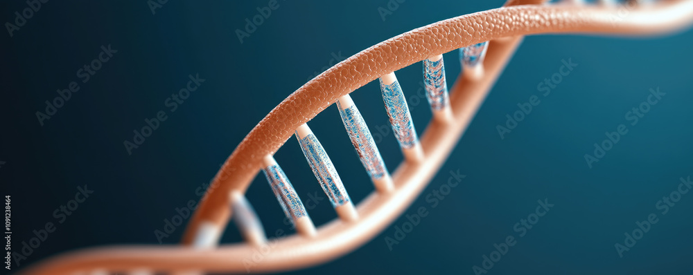 Poster intricate dna helix structure, vivid colors intertwining, symbolizing the essence of life and geneti