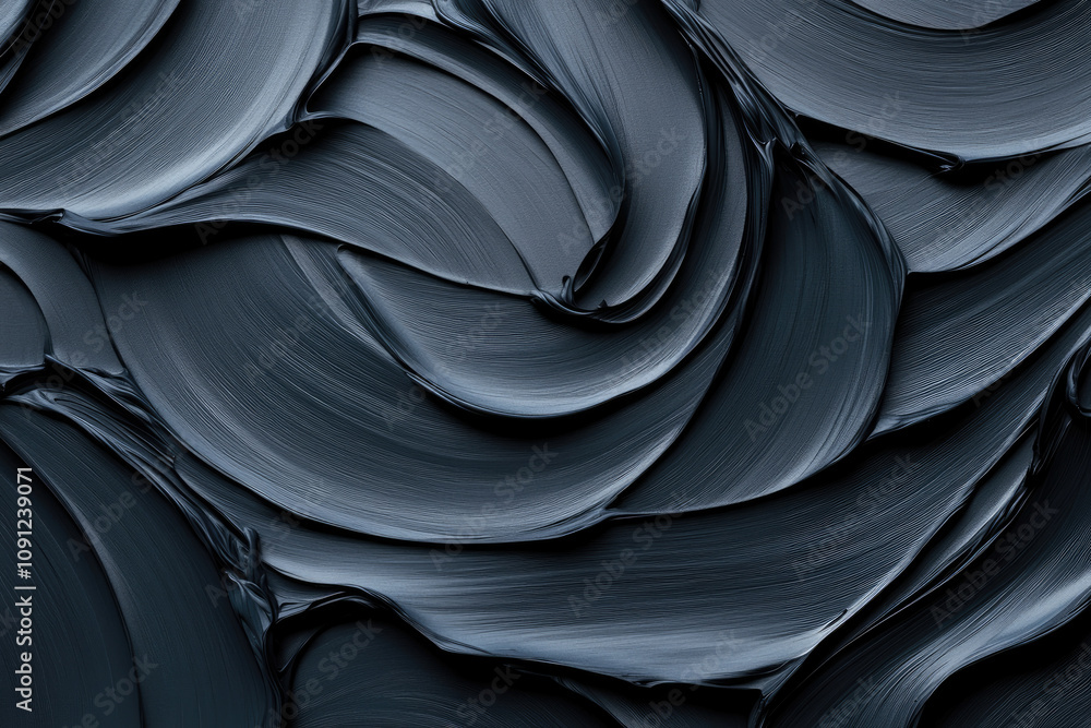 Poster thick dark paint abstract, intricate textures and layers create a dramatic visual impact, emphasizin
