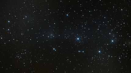 Fototapeta premium Celestial expanse of twinkling stars and constellations against a deep, black canvas, providing a captivating backdrop for design projects. A cosmic masterpiece, perfect for adding a touch of the univ