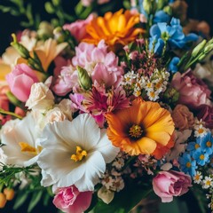 Fototapeta premium Floral symphony of springtime colors