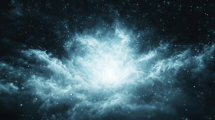 Obraz premium A cosmic scene depicting a luminous nebula in a dark space backdrop.