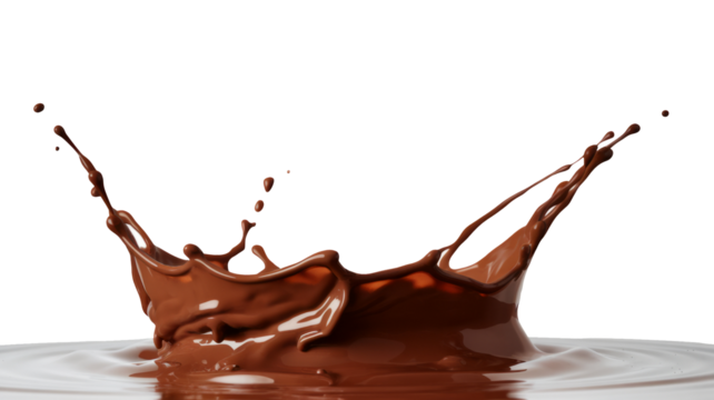 High-Quality PNG of chocolate splash Isolated on White Background – High Resolution