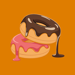 Obraz premium illustration of a donut chocolate