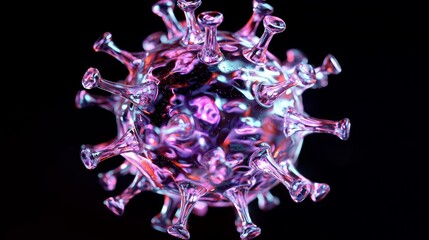 Cybersecurity Threat Concept: Abstract Spyware Virus Spread in 3D Render with Chaotic Patterns on Dark Background - Ultra-Detailed Digital Artwork