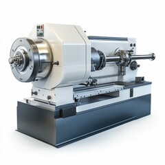 Fototapeta premium Modern industrial metalworking lathe machine.