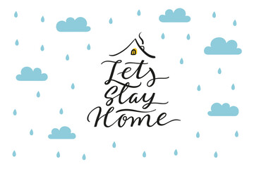 Greeting card, Vector lettering, inspiring phrase, handwritten typography