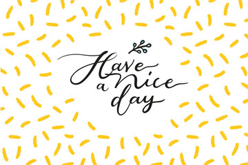 Greeting card, Vector lettering, inspiring phrase, handwritten typography