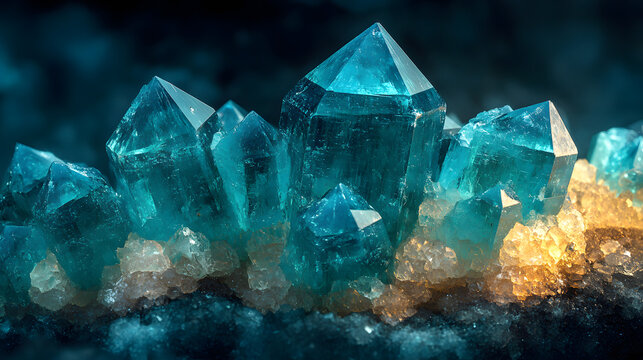 A Dazzling Close-Up of a Paraiba Tourmaline Gemstone Radiating Neon Colors in Its Raw Form Against a Dark Backdrop