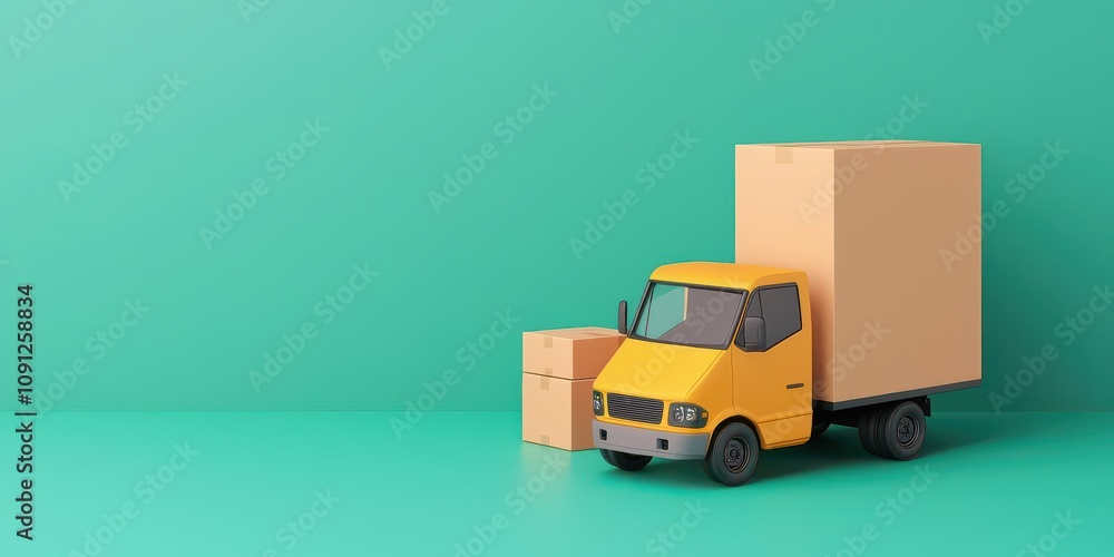 Poster inventory management concept. real-time inventory logistics report with route optimization metrics, 