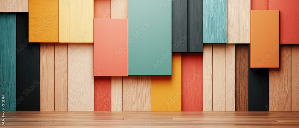 Poster vibrant textured wall, a captivating close-up showcasing an array of colors and textures in a stylis