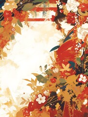 和風のイラスト背景画像