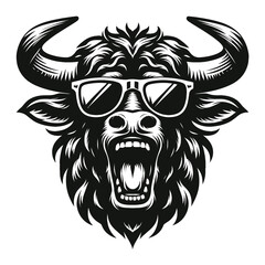 Funny cool bull