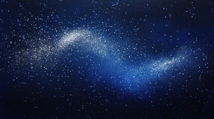 Obraz premium Serpentine trail of radiant starlight in cosmic dark.