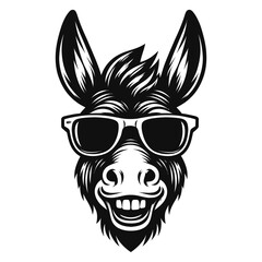 Funny mocking donkey