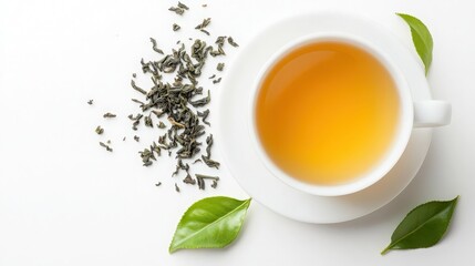 cup of tea  on white background