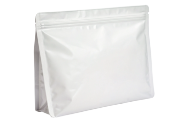 White Stand-Up Pouch with Zipper