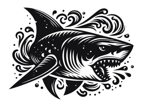 Angry shark