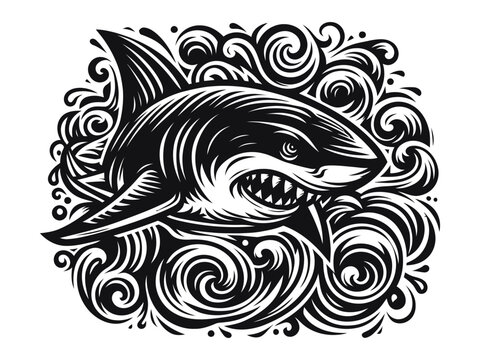 Angry shark
