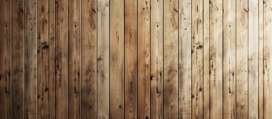 Obraz premium Wooden Paneling Adorns Interior Wall