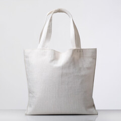  A white canvas bag with a white handle 65402