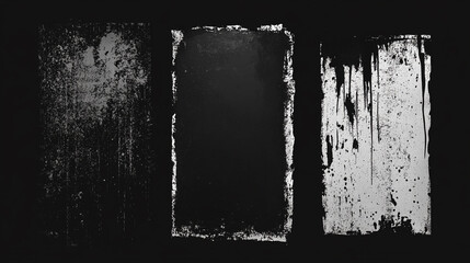 Abstract dirty or aging film frame. Dust particle, Monochrome texture composed of irregular graphic elements.