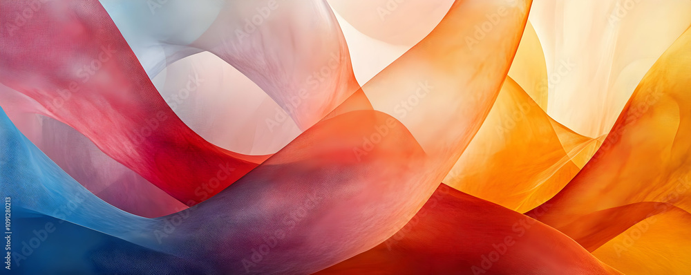 Poster abstract background with flowing colorful waves and gradient colors