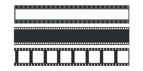 Obraz premium Film strip templates in black and white.