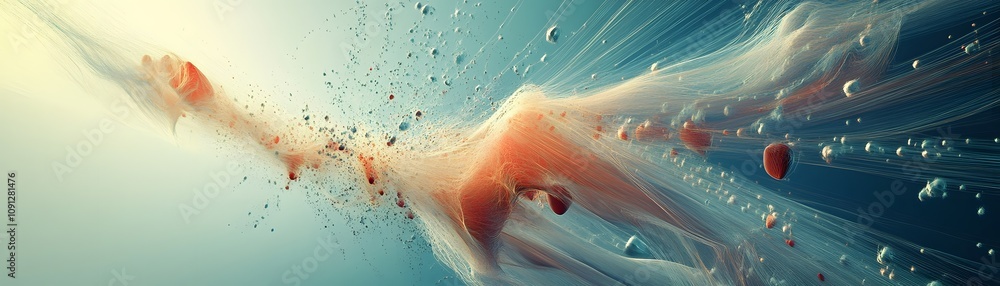 Aufkleber a stunning abstract image featuring soft flowing colors and dynamic shapes. the blending hues evoke 