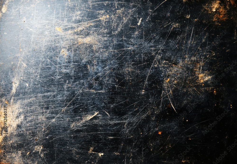 Poster grungy textured background with scratches and marks for creative projects in digital design and phot