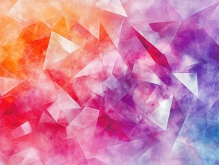 Obraz premium Geometric Abstract Art with Sharp Triangles Vibrant Colors Digital Illustration Modern Aesthetic Creative Concept for Design