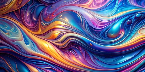 Obraz premium Abstract Swirling Liquid Colors, Digital Art, Fluid Art, abstract, texture