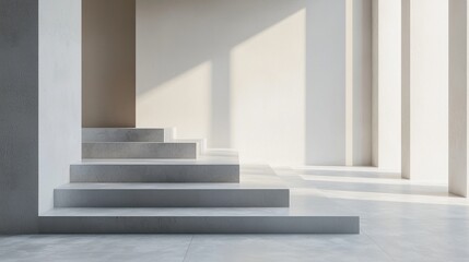 Obraz premium A minimalist gradient background transitioning from soft gray to white, with subtle linear textures. The clean and professional design exudes simplicity and sophistication. Perfect for sleek 