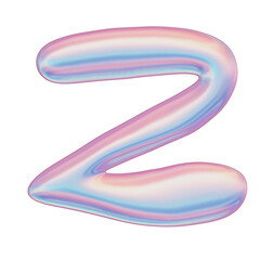 Gradient 3d Alphabet Letter Z