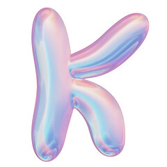 Gradient 3d Alphabet Letter K