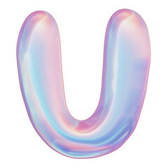 Gradient 3d Alphabet Letter U
