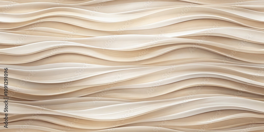 Wall mural Abstract Beige Wavy Lines Background, Abstract , Background