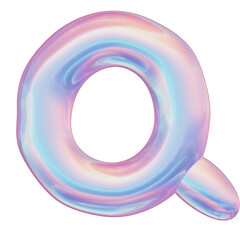 Gradient 3d Alphabet Letter Q