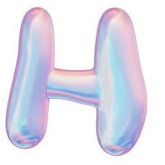 Gradient 3d Alphabet Letter H