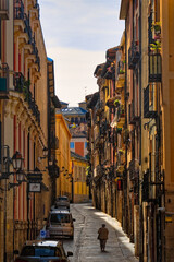 Naklejka premium street in the town, Logrono, La Rijoa, Spain, Europe, Sepetmber 2024