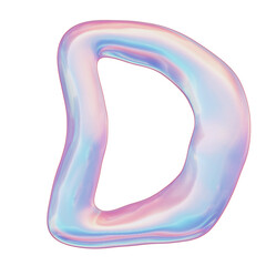 Gradient 3d Alphabet Letter D