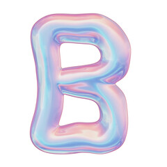 Gradient 3d Alphabet Letter B