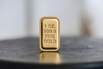 a photo of a small bar of gold 